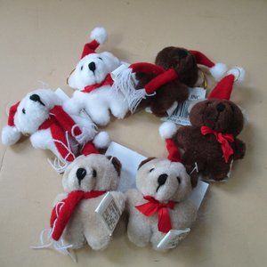*Stuffed Mini Teddy Bear Tree Decor Ornaments